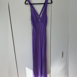 Shona Joy Lana Plunged Cross Back Midi Dress